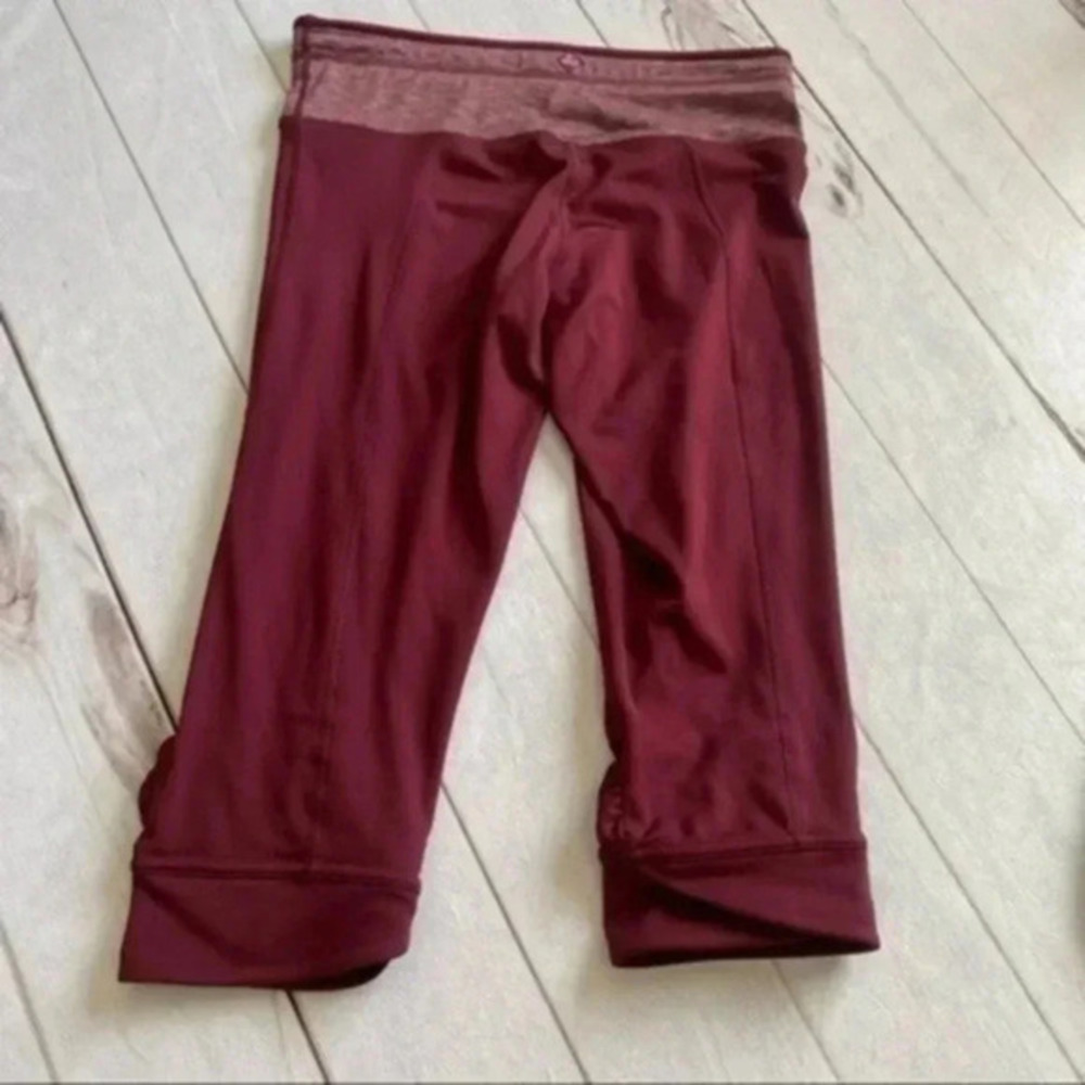 PrAna Women's Alyson Knicker Burgundy legging Pants